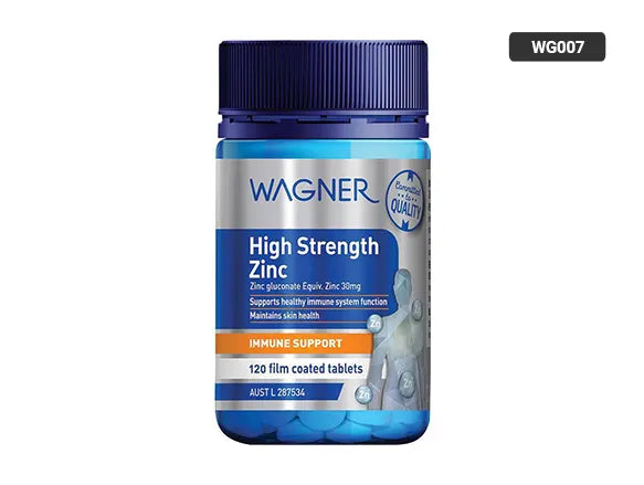 Wagner High Strength Zinc 120 Tablets - Supplement Vault.Lk